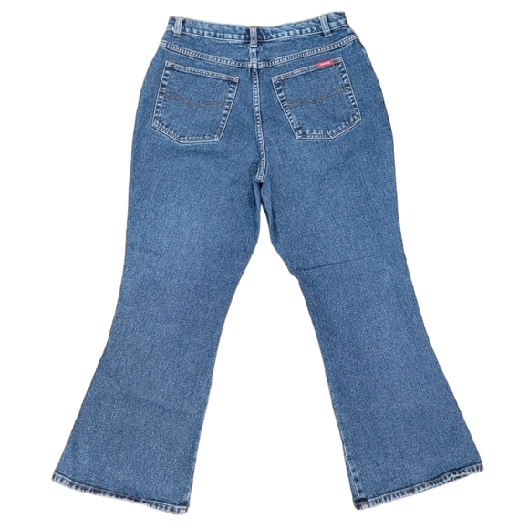 Zana Di Flare Blue Denim Jeans 100% Cotton Curvy Fit Size Women's 16 - Picture 5 of 8